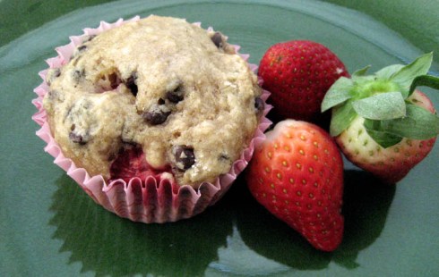 Strawberry Chocolate Chip Muffins | Adventures of a Hungry Redhead